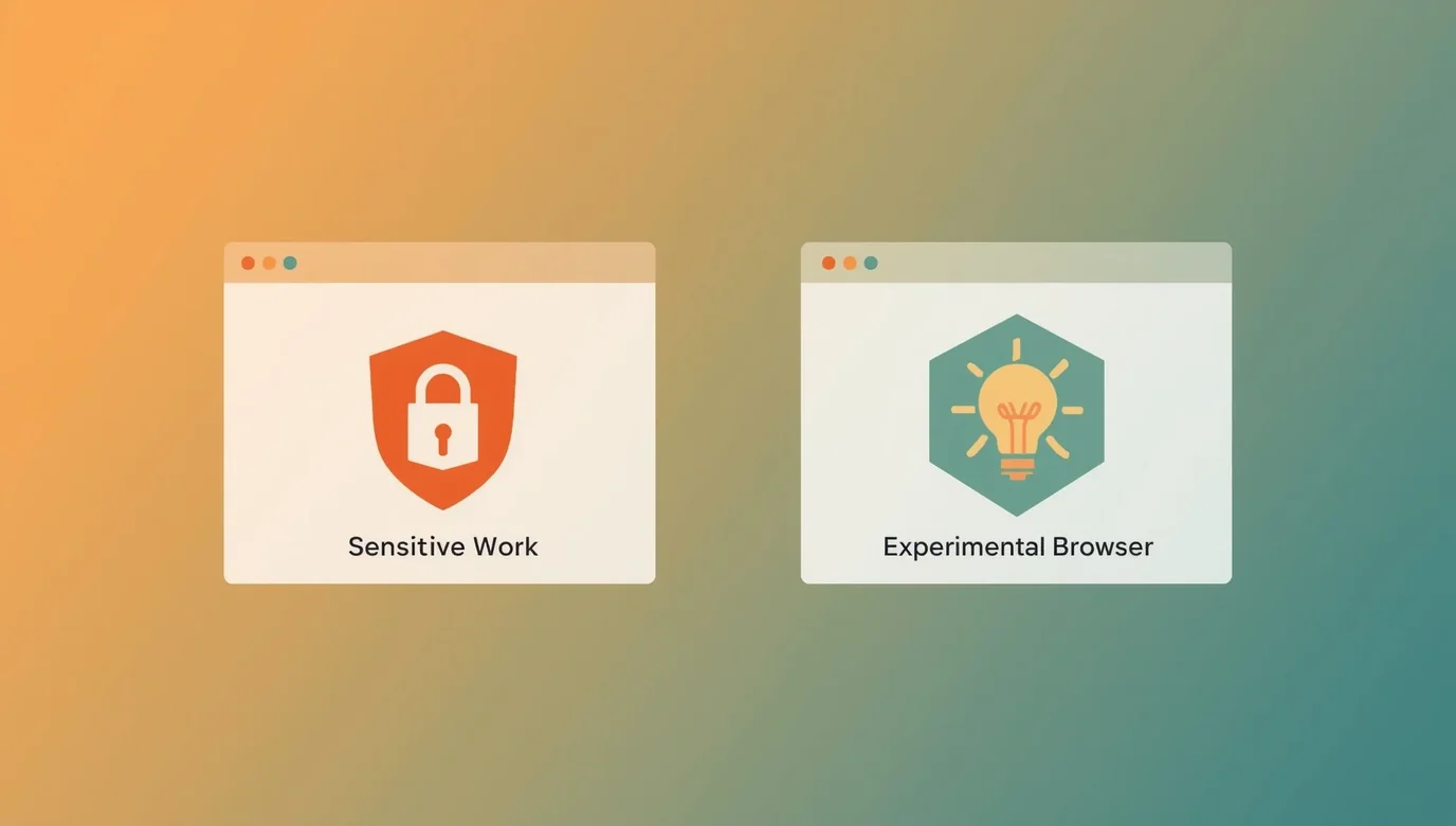 Separate sensitive work from creative research with dedicated browsers for each workflow